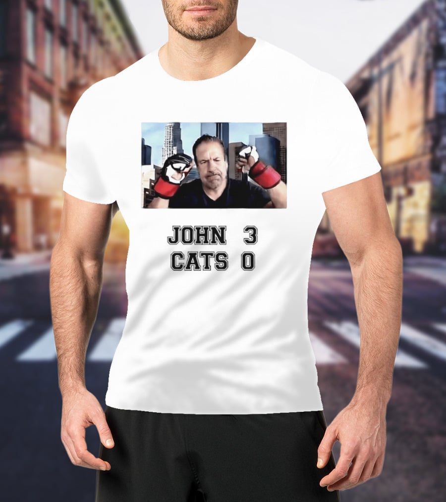 John Melendez Boxing Style Victory John 3 Cats 0 T-Shirt