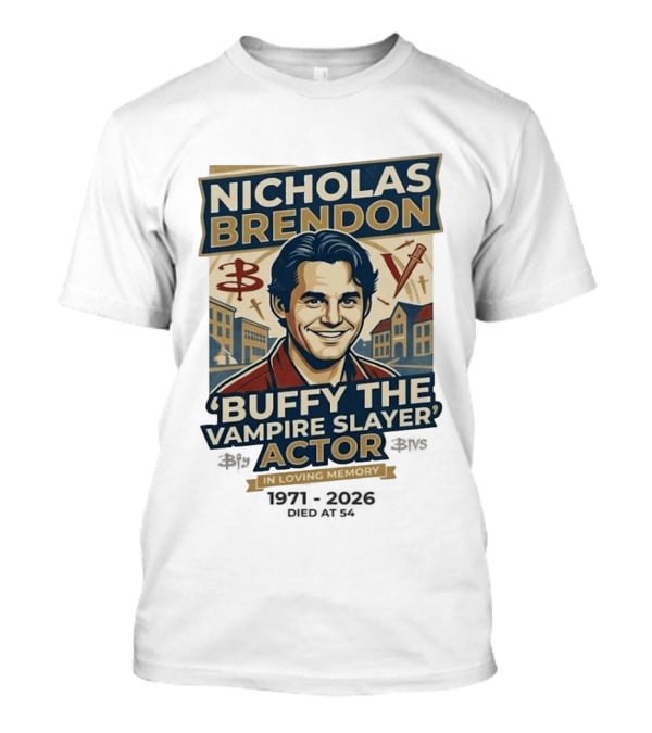 Nicholas Brendon Buffy The Vampire Slayer Actor In Loving Memory 1971 2023 T-Shirt