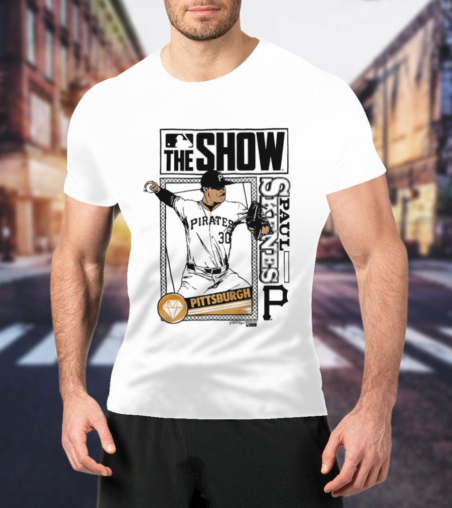 Pittsburgh MLB The Show Paul Skenes 30 Caricature T-Shirt