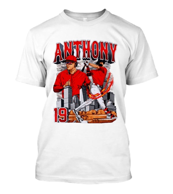 Anthony 19 Boston Red Sox 2026 City Skyline Baseball T-Shirt