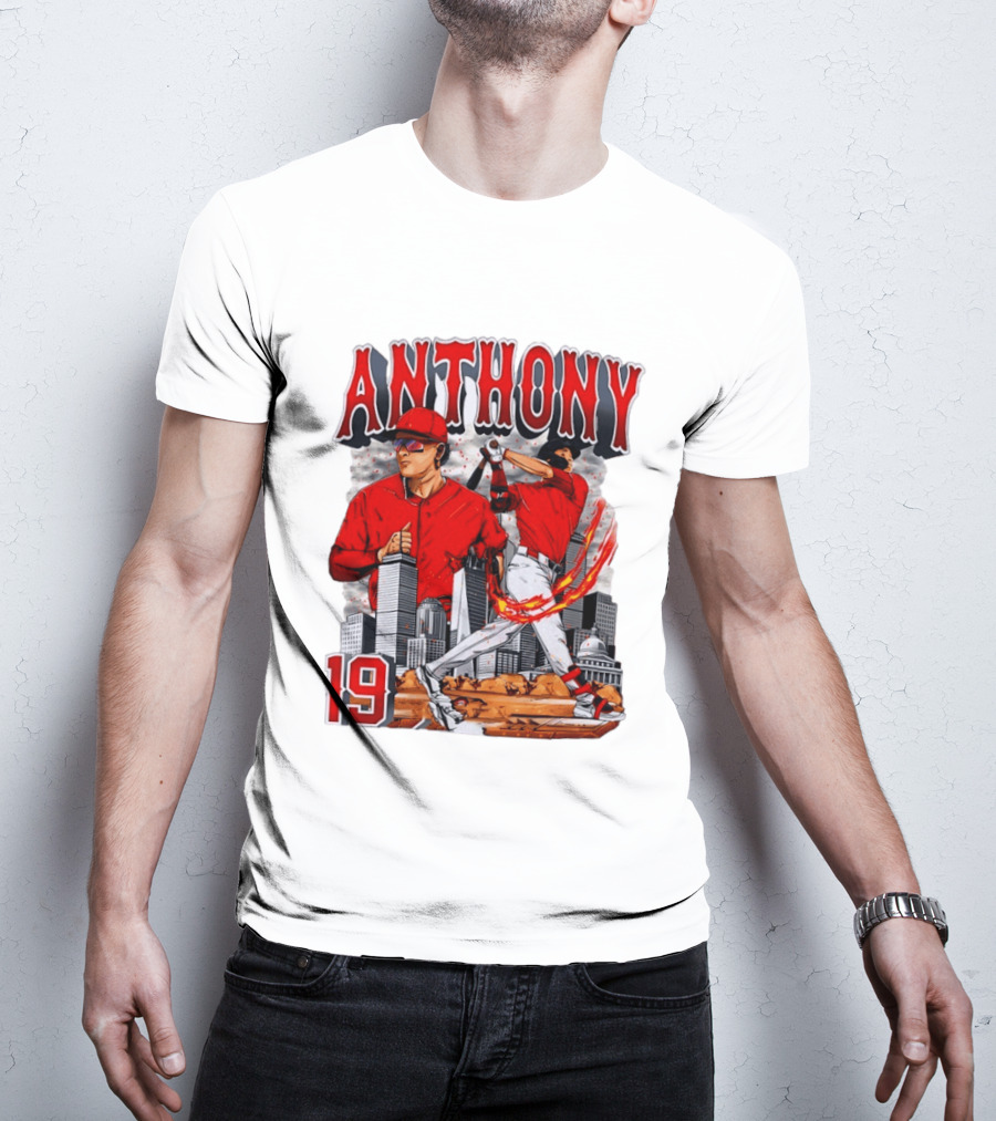 Anthony 19 Boston Red Sox 2026 City Skyline Baseball T-Shirt