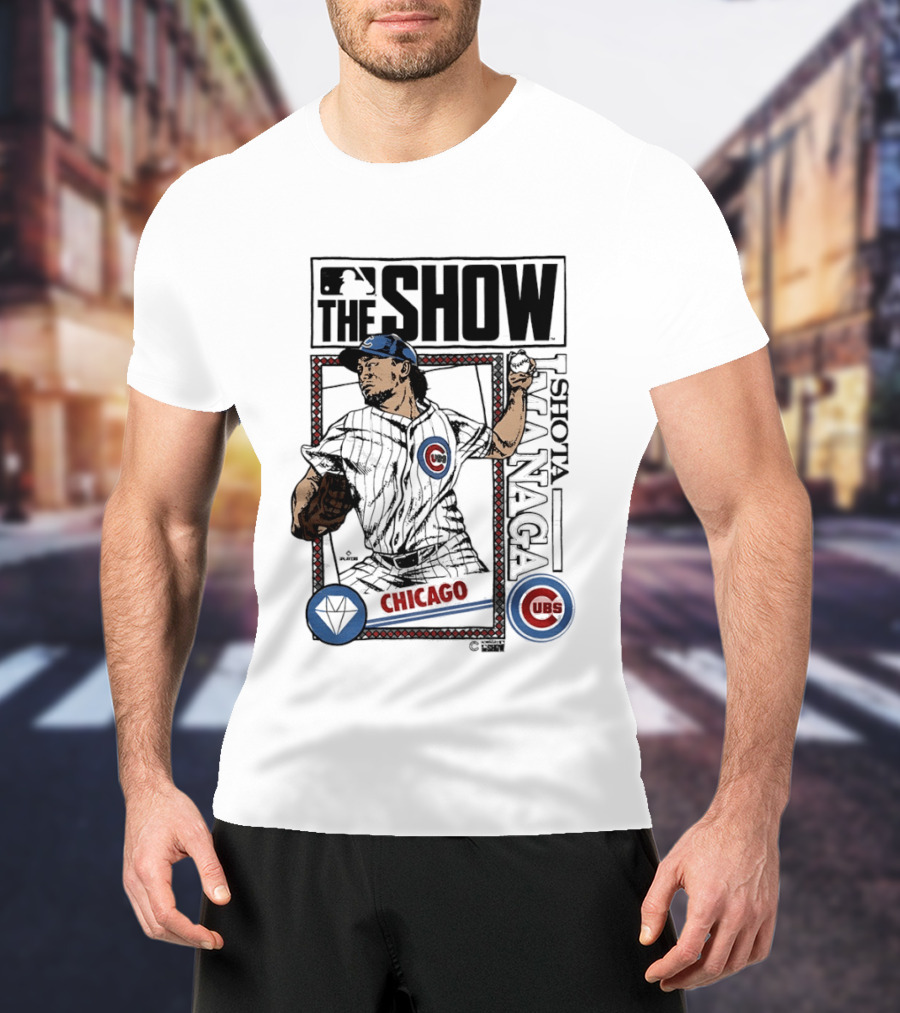 MLB The Show Shota Imanaga 18 Chicago Cubs Caricature T-Shirt