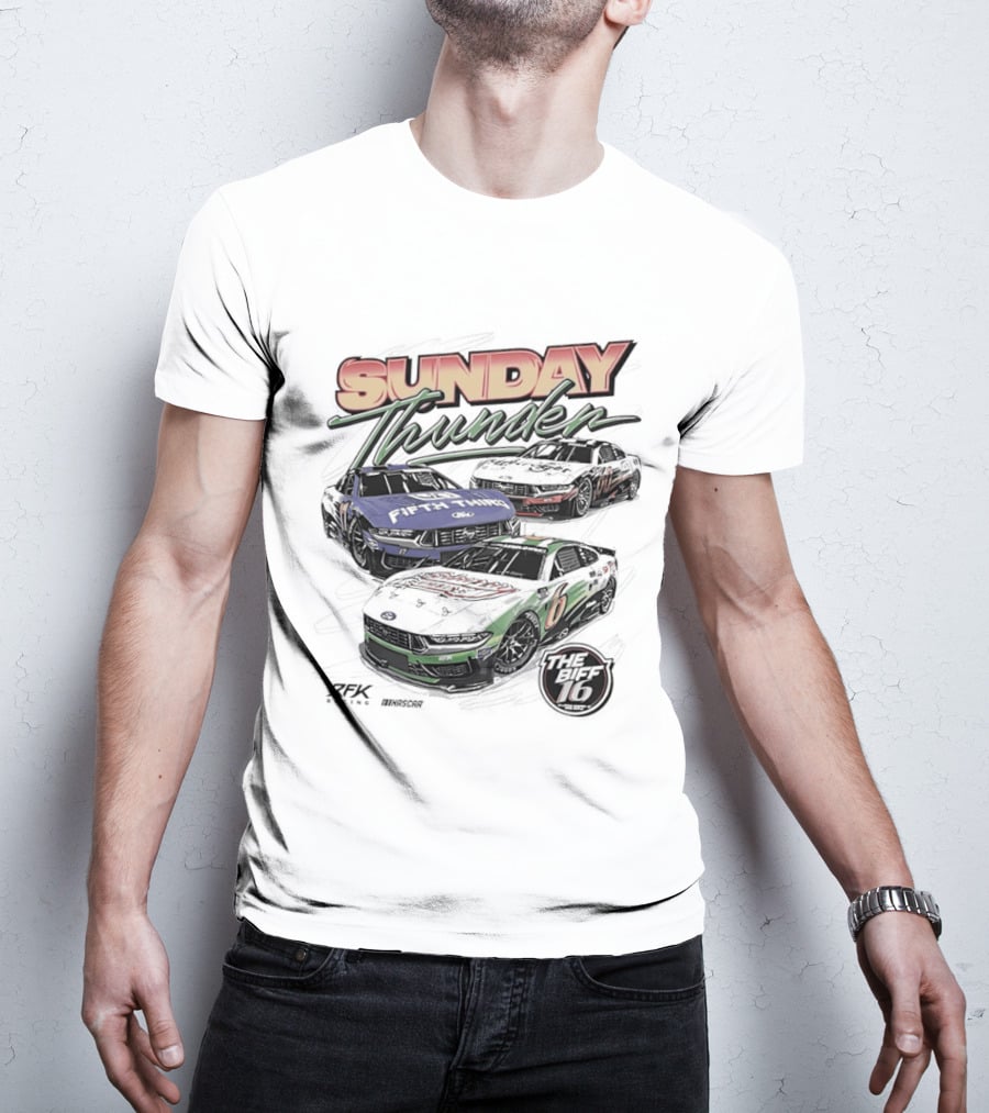 Sunday Thunder RFK Racing 2026 Darlington 6 Car Racing Event T-Shirt