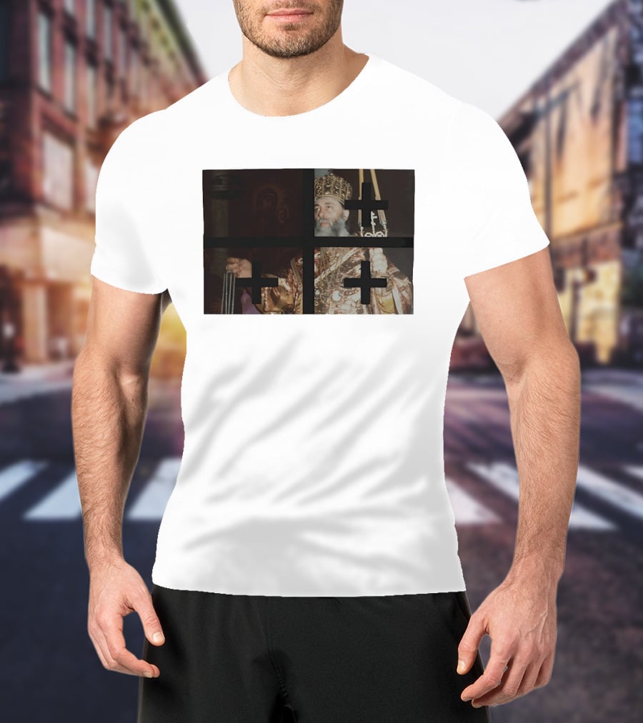 Georgian Orthodox Priest With Traditional Liturgical Garb And Crosses T-Shirt
