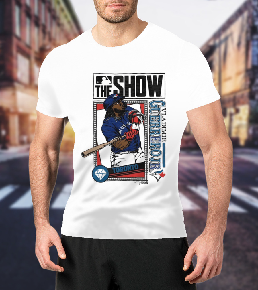 MLB The Show Vladimir Guerrero Jr 27 Toronto Blue Jays Caricature T-Shirt