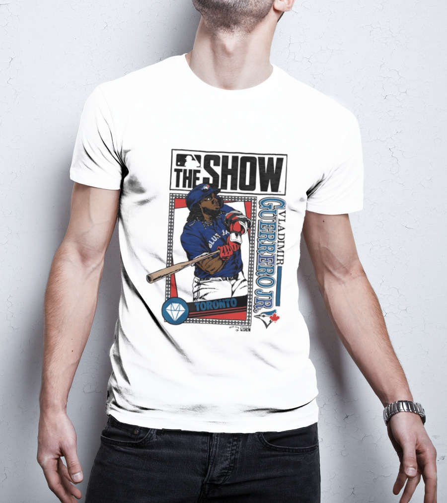 MLB The Show Vladimir Guerrero Jr 27 Toronto Blue Jays Caricature T-Shirt