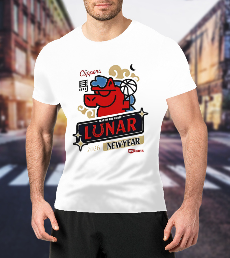 Clippers Lunar New Year 2026 Year Of The Horse NBA T-Shirt