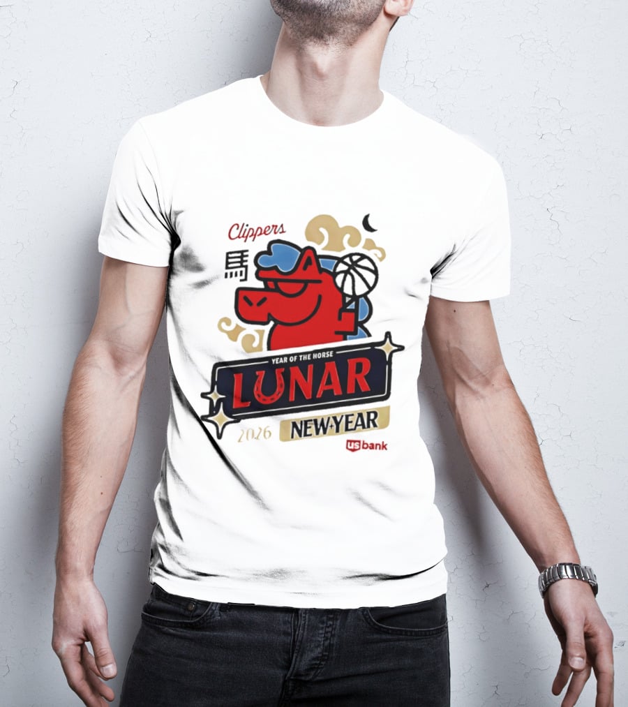 Clippers Lunar New Year 2026 Year Of The Horse NBA T-Shirt