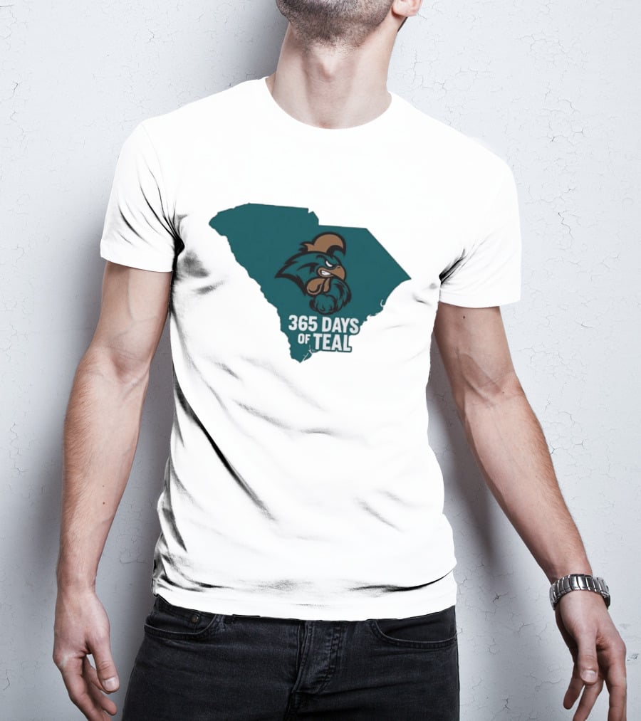 Coastal Carolina 365 Days Of Teal South Carolina Chanticleers T-Shirt