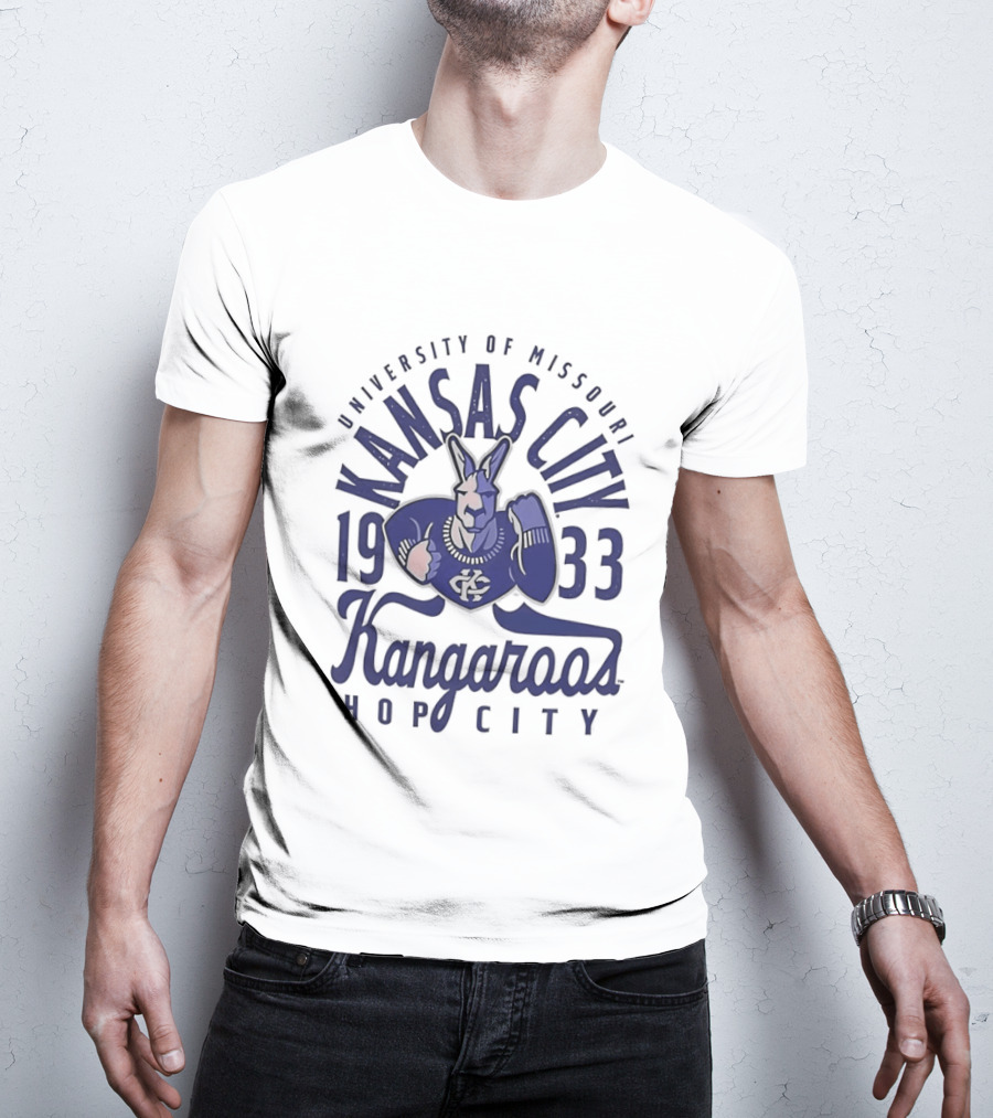 University Of Missouri Kansas City Kangaroos 1933 Hop City Basketball T-Shirt