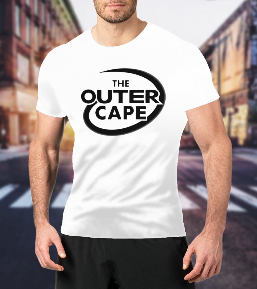 The Outer Cape Retro Style Bold Text Oval Highlight T-Shirt