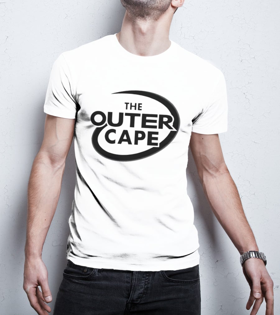 The Outer Cape Retro Style Bold Text Oval Highlight T-Shirt