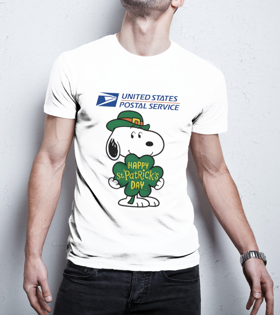 United States Postal Service Snoopy Happy St. Patrick's Day 2026 T-Shirt