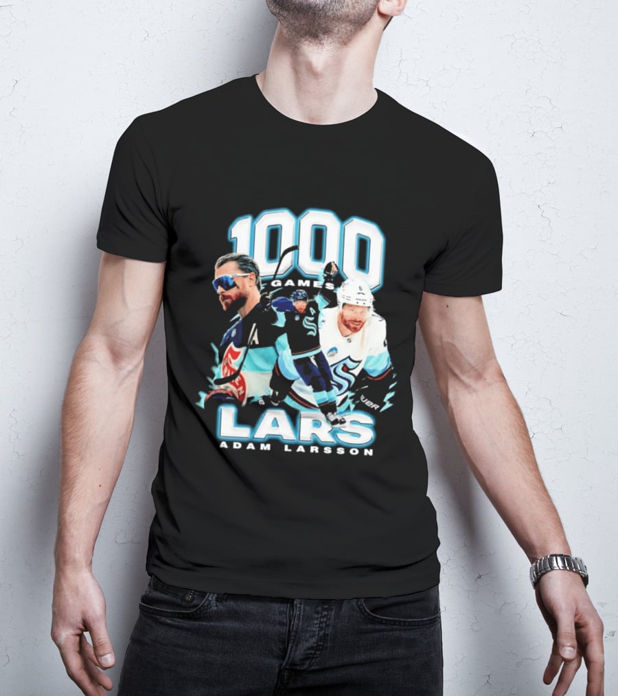 Adam Larsson 1000 Games Lars Hockey Milestone T-Shirt