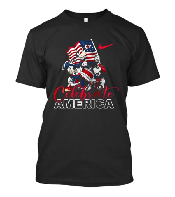 Kansas City Chiefs Mickey Mouse Celebrate America 250th Anniversary Nike T-Shirt