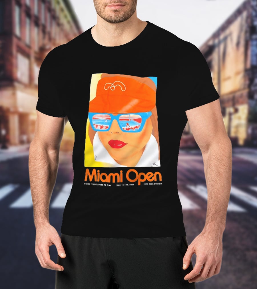 Miami Open Where Tennis Comes To Play Retro Tennis Fashion T-Shirt