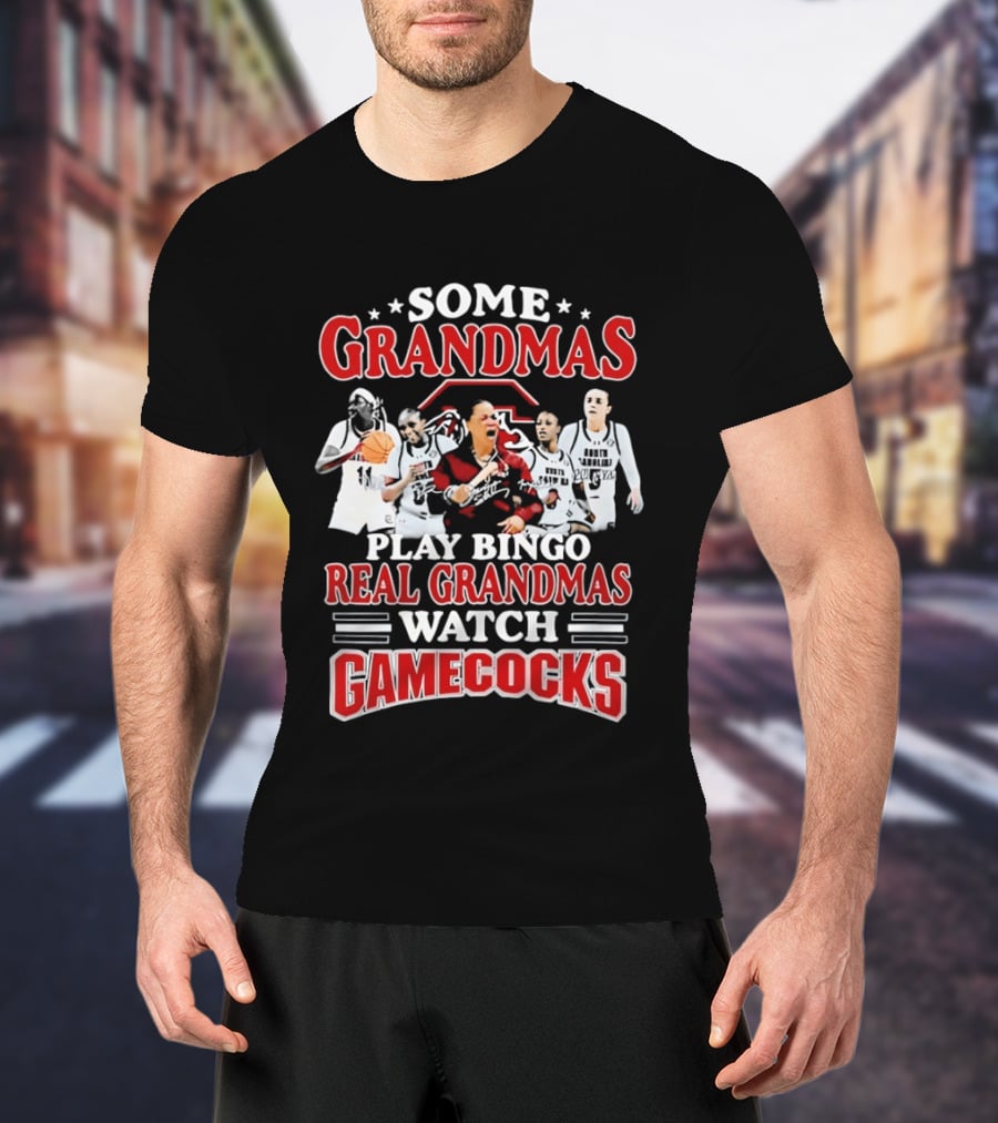Some Grandmas Play Bingo Real Grandmas Gamecocks T-Shirt