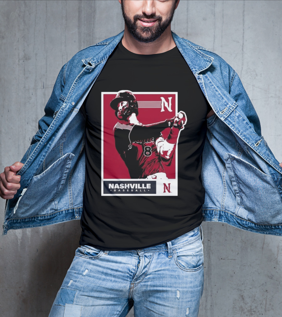 Nashville Baseball 2026 Sounds Tour Yankees Player Number 8 T-Shirt