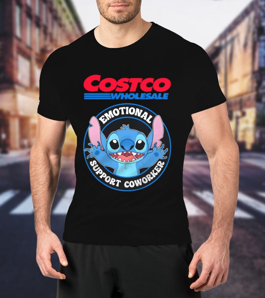 Costco Wholesale Emotional Support Coworker Stitch T-Shirt