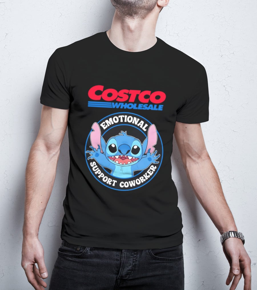 Costco Wholesale Emotional Support Coworker Stitch T-Shirt