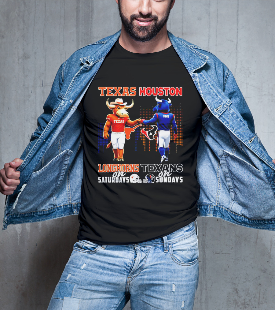 Texas Longhorns Texas Houston Toro Saturdays Sundays T-Shirt