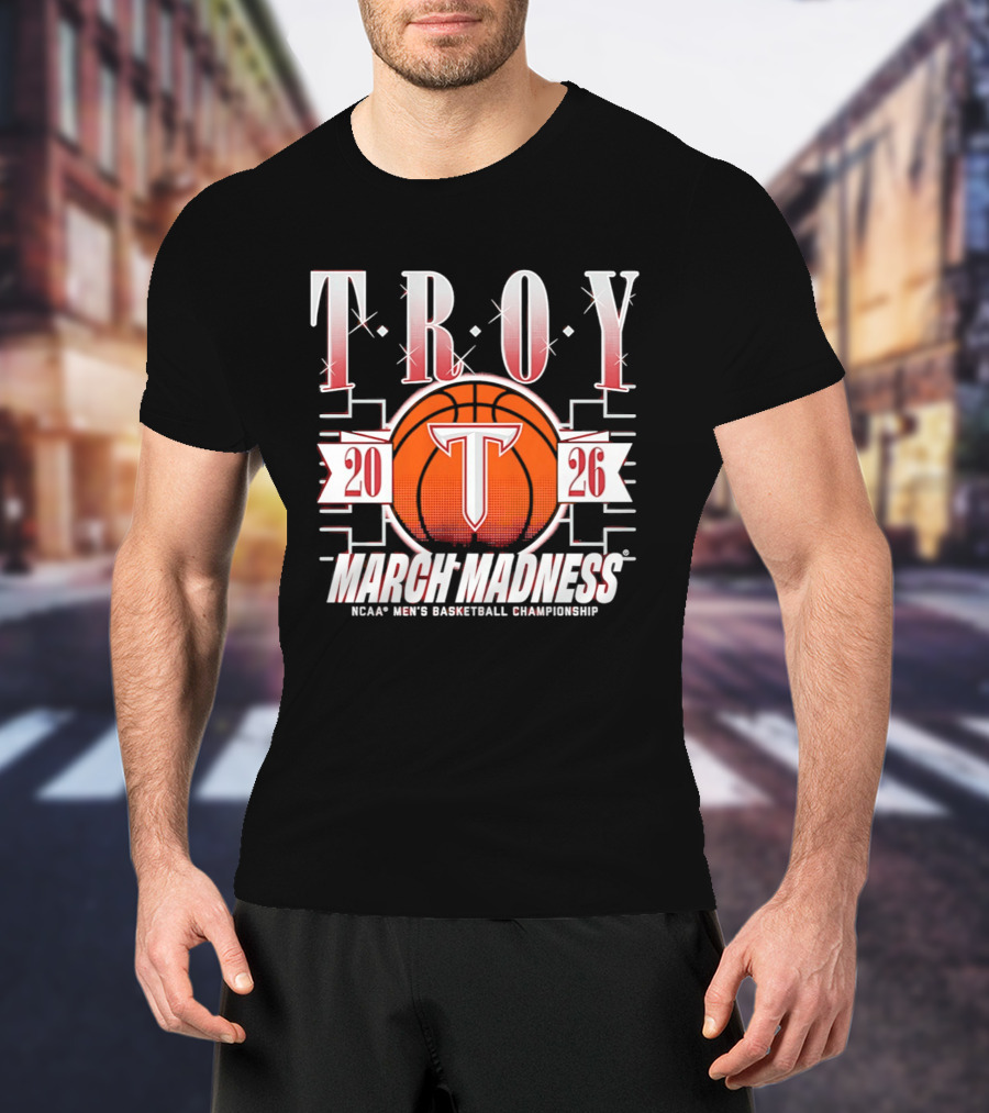 Troy Trojans 2026 March Madness NCAA Men's Basketball Championship T-Shirt
