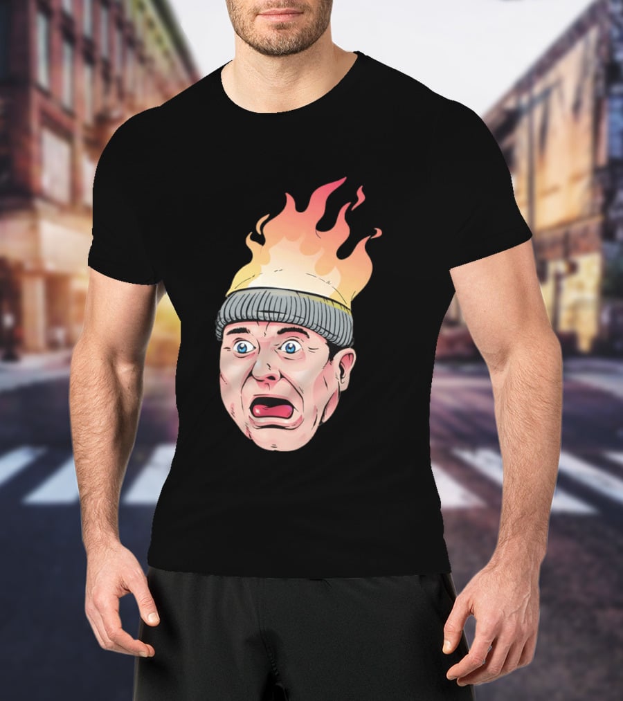 Home Alone Harry Head On Fire Meme T-Shirt