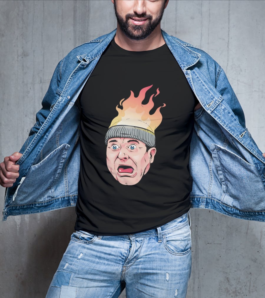 Home Alone Harry Head On Fire Meme T-Shirt