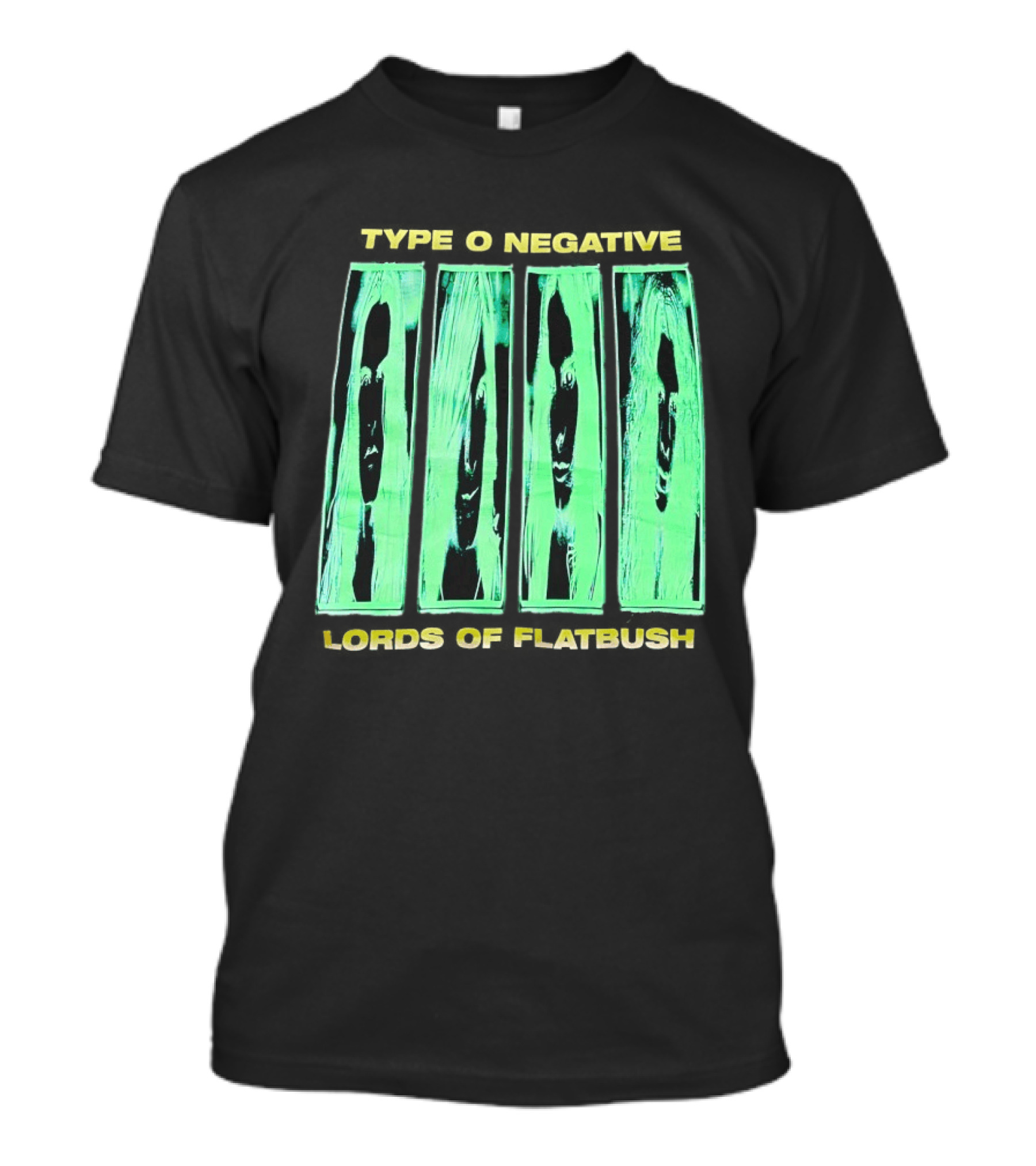 Type O Negative Lords Of Flatbush Distorted Woodgrain Faces T-Shirt
