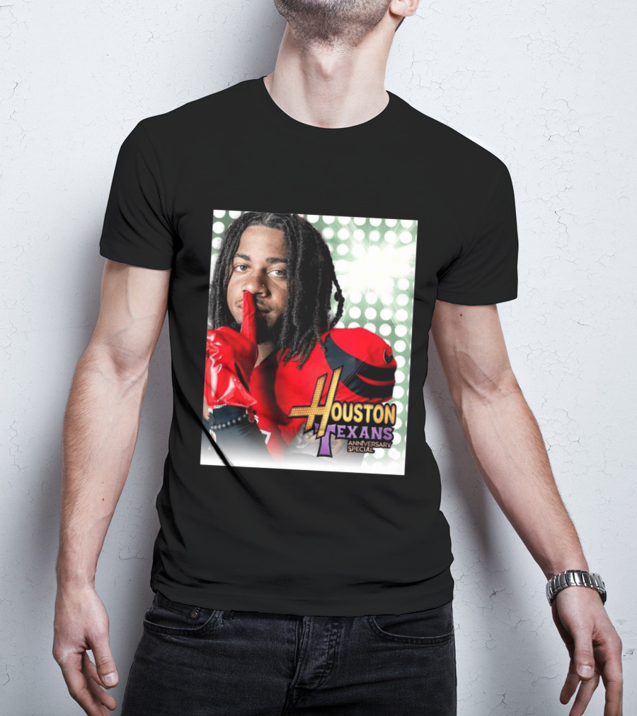 Houston Texans Anniversary Specials Stefon Diggs Hannah Montana 20th Celebration T-Shirt