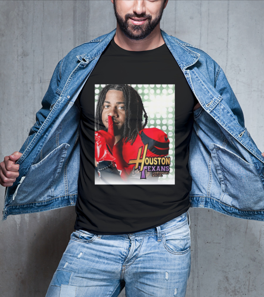 Houston Texans Anniversary Specials Stefon Diggs Hannah Montana 20th Celebration T-Shirt