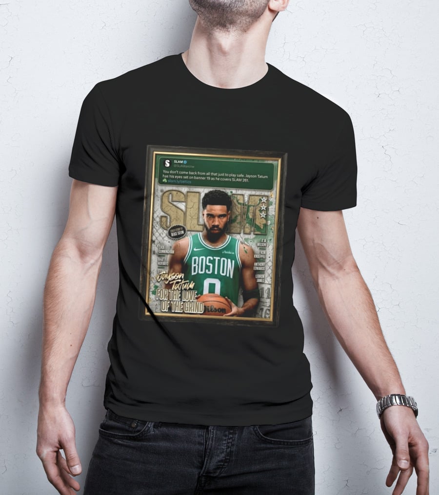 SLAM 261 Jayson Tatum Boston Celtics For The Love Of The Grind Gold Medal Edition With NBA Stars LeBron James And Cade Cunningham T-Shirt