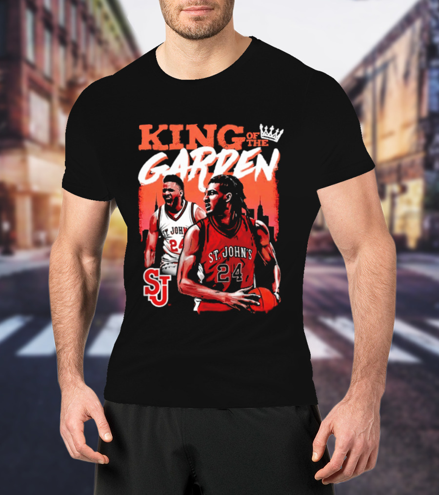 Zuby Ejiofor St. John's Red Storm 24 King Of The Garden T-Shirt