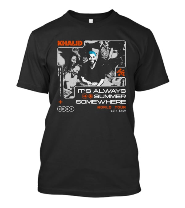 Khalid World Tour 2026 It's Always Summer Somewhere With Band Dates T-Shirt