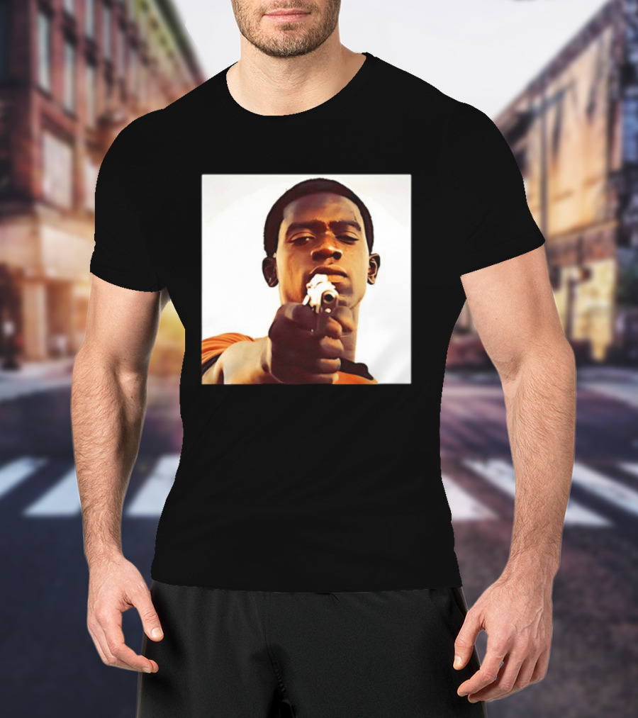 Snowfall TV Series 2017 Damson Idris Character With Gun T-Shirt
