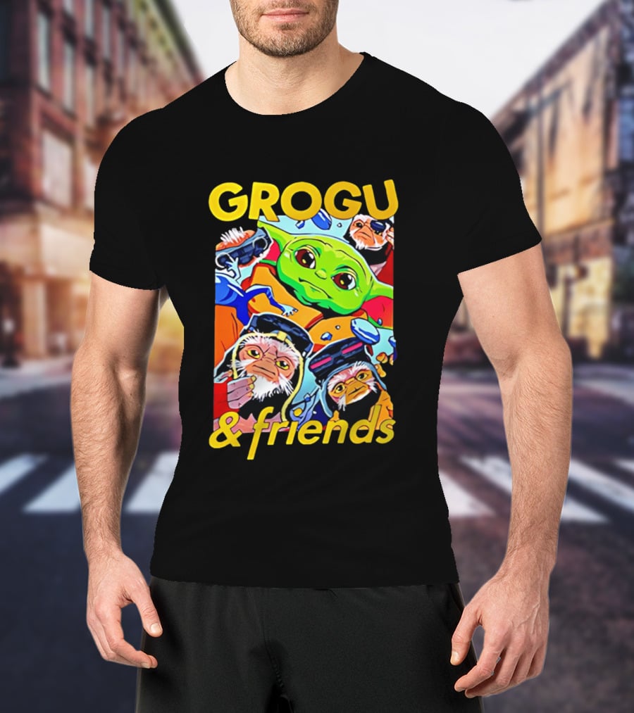 Grogu And Friends Cartoon Adventures Featuring Grogu T-Shirt
