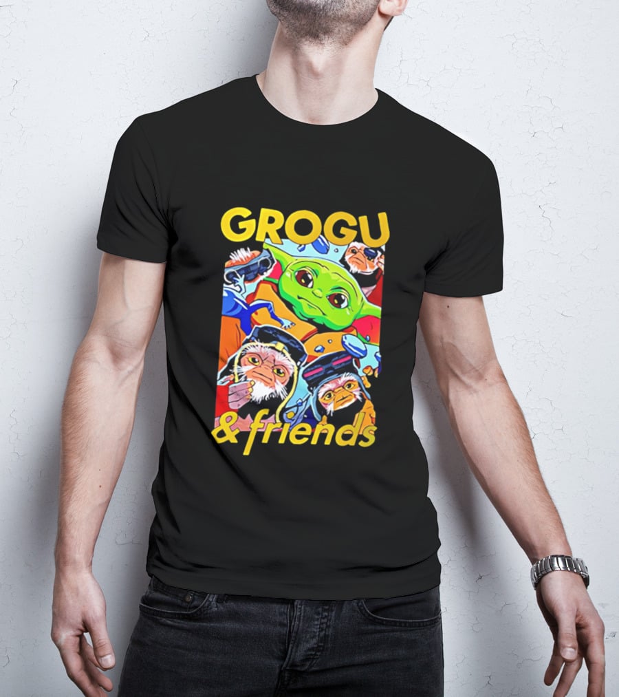 Grogu And Friends Cartoon Adventures Featuring Grogu T-Shirt