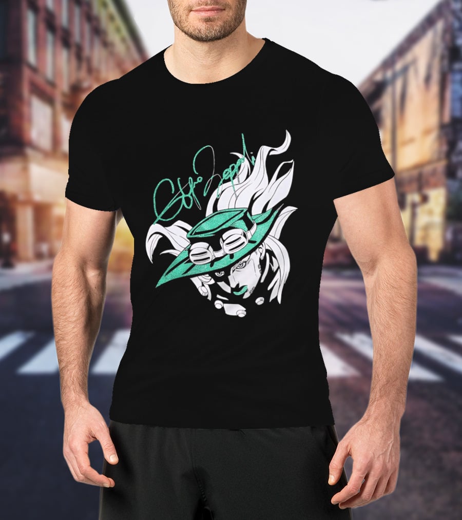Gyro Zeppeli Jojo's Bizarre Adventure Illustration Signature T-Shirt
