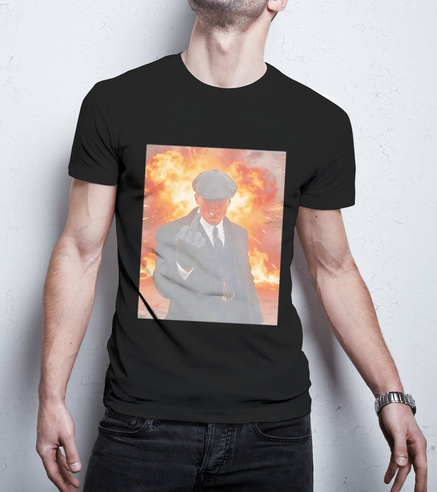 Peaky Blinders Shelby Explosion Middle Finger Iconic Scene T-Shirt