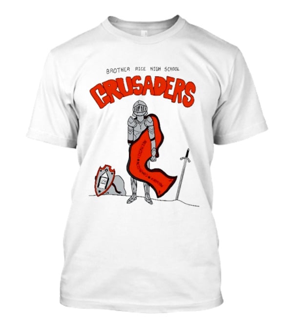 Brother Rice High School Crusaders Knight Shield And Sword T-Shirt
