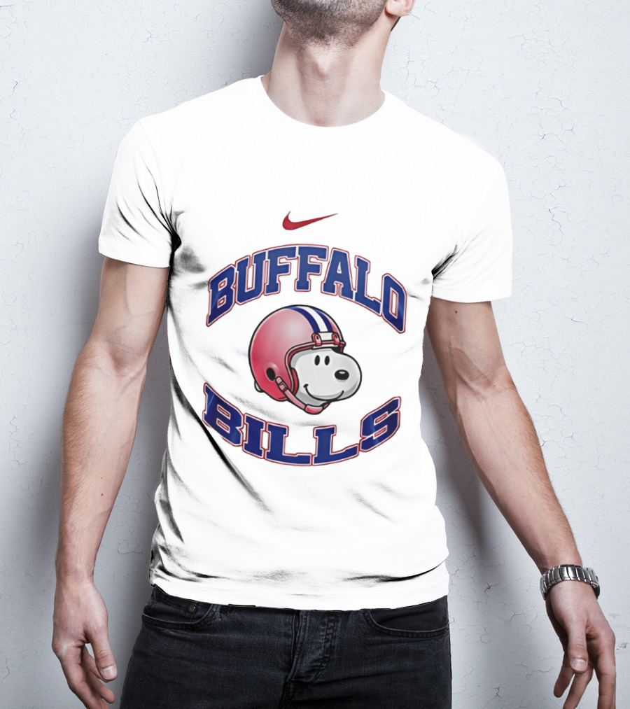 Buffalo Bills Snoopy Football 2026 Nike Collaboration T-Shirt