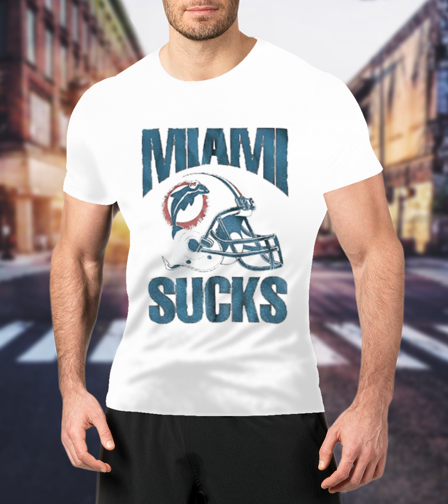 Miami Sucks Dolphins Helmet Football 2025 T-Shirt
