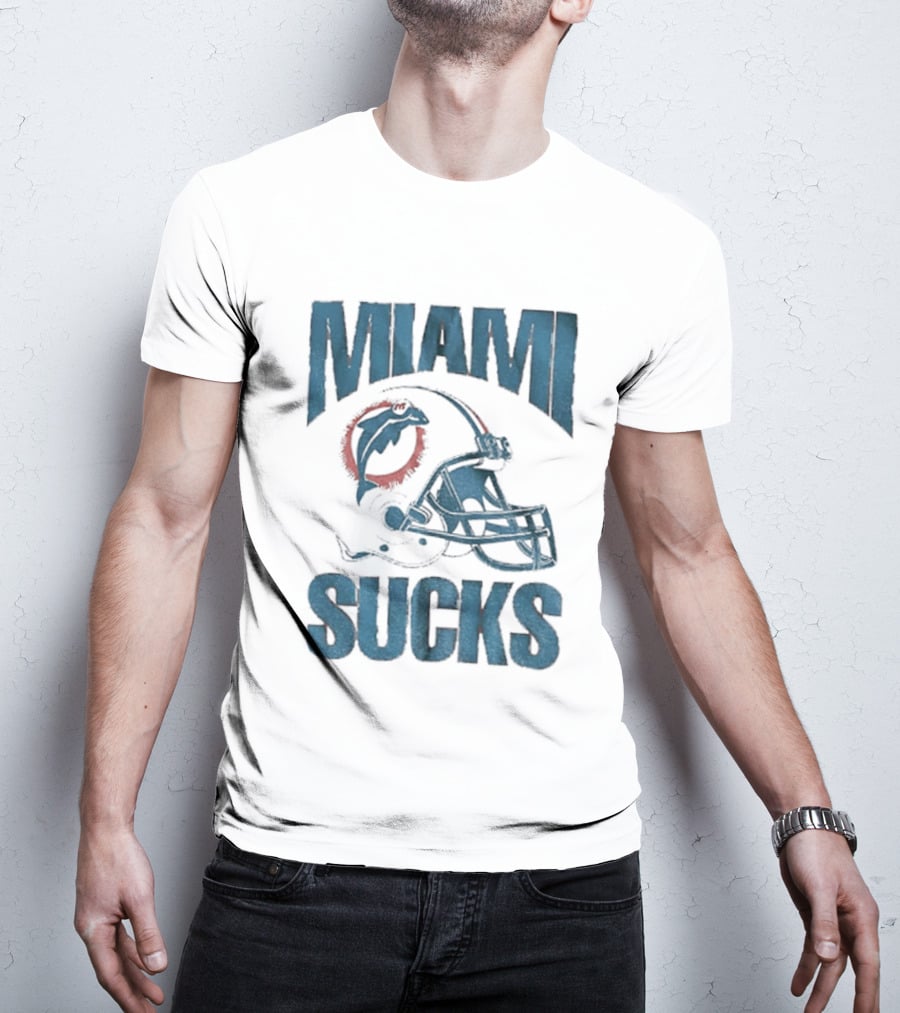 Miami Sucks Dolphins Helmet Football 2025 T-Shirt