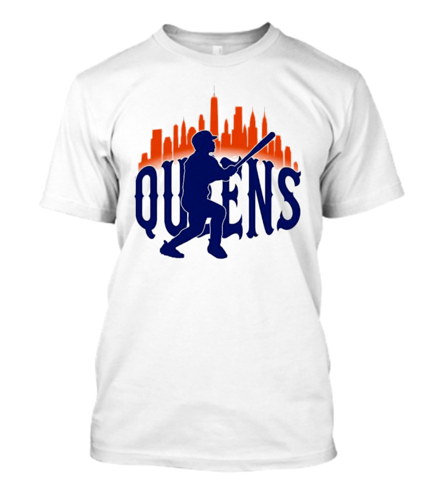 New York Mets Queens Baseball Skyline MLB T-Shirt