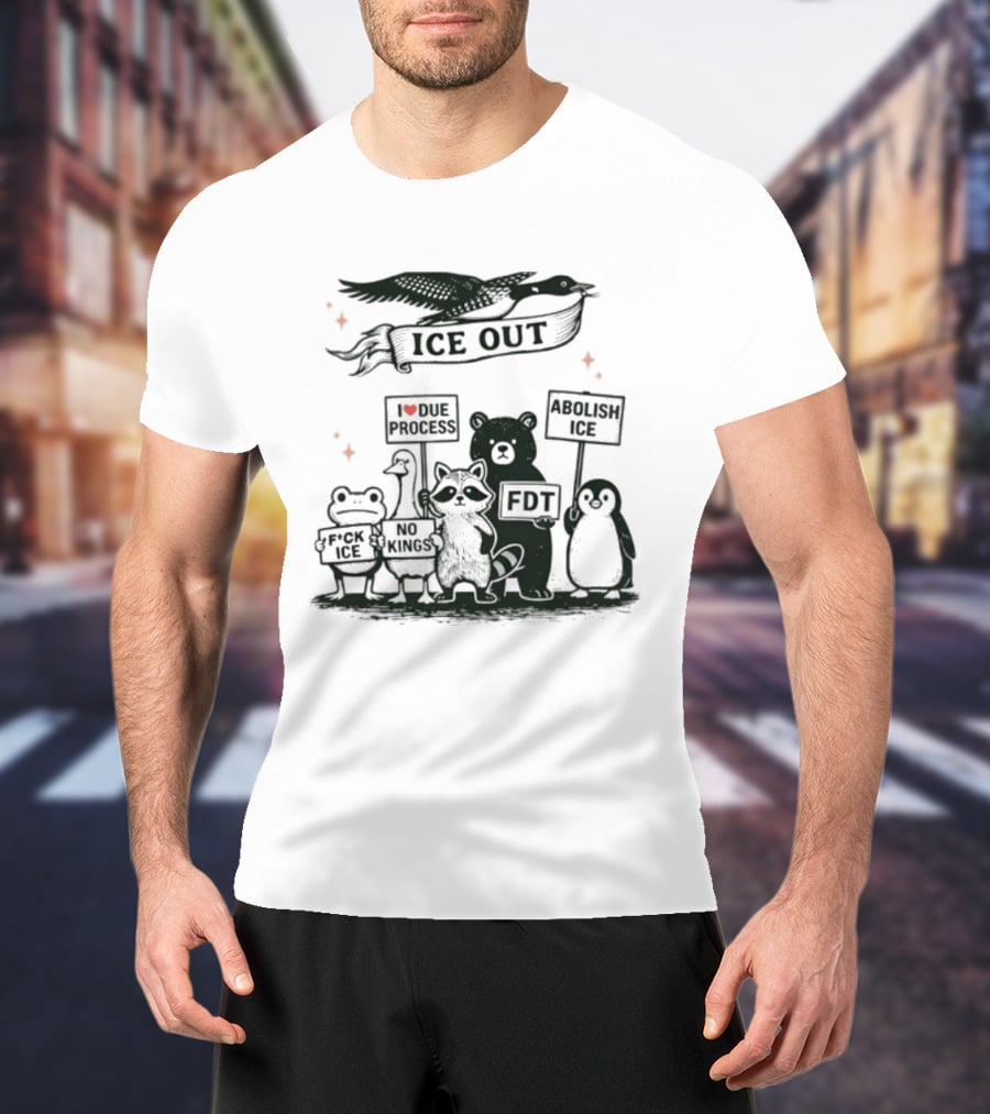 Resistance Ice Out Minnesota Protest Abolish ICE Animal Meme T-Shirt