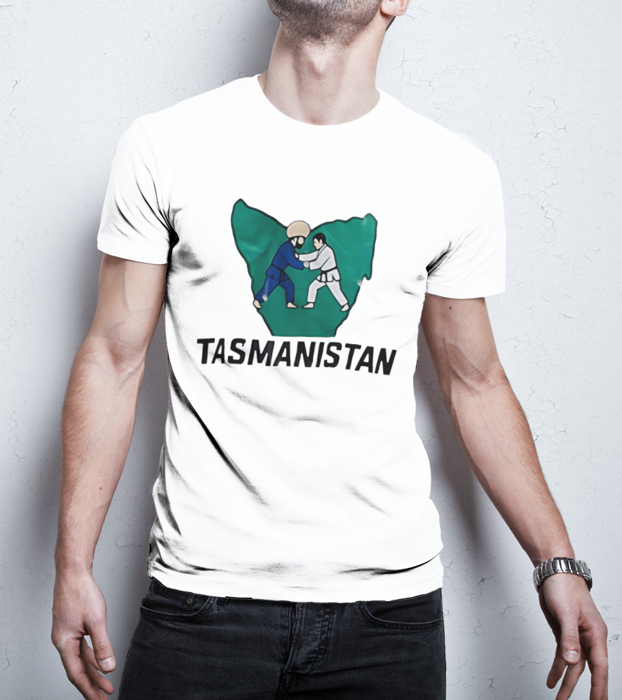 Tasmanistan Judo Cartoon Tasmania Map T-Shirt