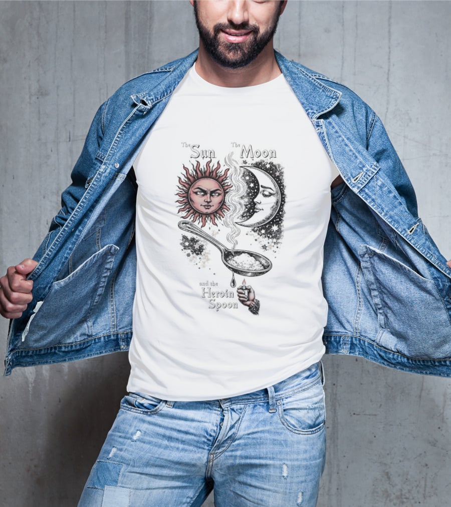 Sun Moon Heroin Spoon T-Shirt