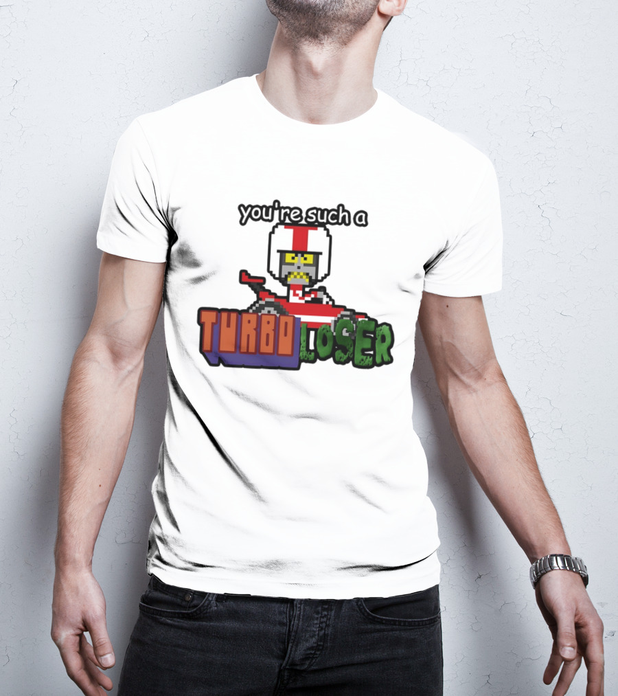 You're Such A Turbo Loser Pixel Art Racing Helmet T-Shirt