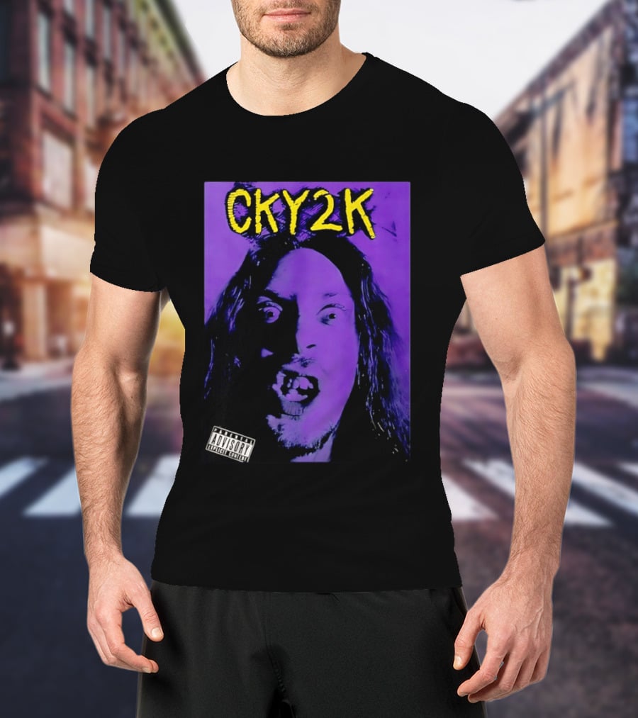 CKY2K Explicit Content Purple Portrait Bam Margera T-Shirt