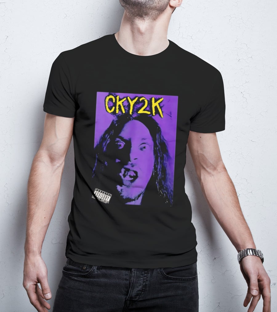 CKY2K Explicit Content Purple Portrait Bam Margera T-Shirt